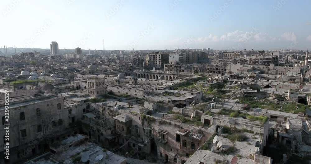 Aerial view of Aleppo cityscape Aerial view of Aleppo cityscape
