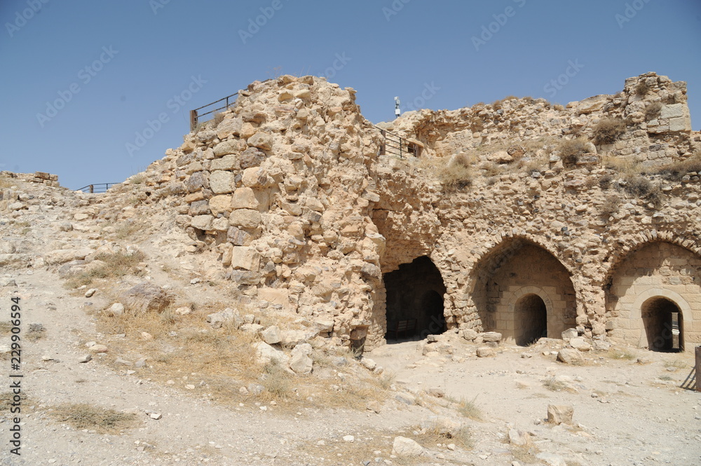 Kerak Castle is a large Crusader castle located in al-Karak, Jordan. It is one of the largest crusader castles in the Levant. Construction of the castle began in the 1140s, under Pagan and Fulk 