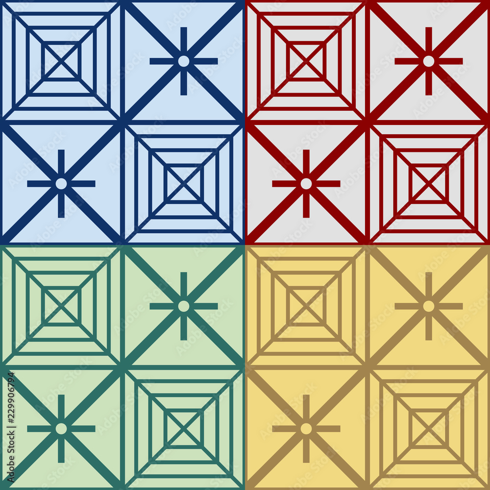 Japanese Cross Square Pattern