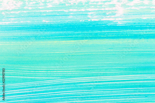 Abstract cyan hand painted background