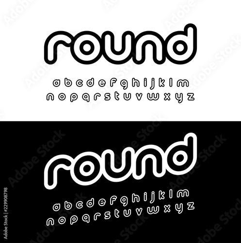 Creative rounded alphabet. Typography modern style font set for logo, Poster, Invitation. vector illustrator
