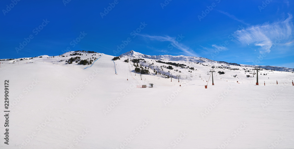 Baqueira Beret in Lerida Catalonia ski spot resort in Aran Valley