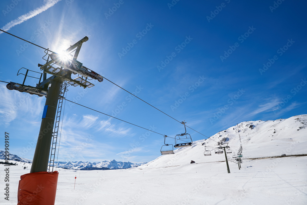 Baqueira Beret in Lerida Catalonia ski spot resort in Aran Valley Baqueira Beret in Lerida Catalonia ski spot resort in Aran Valley