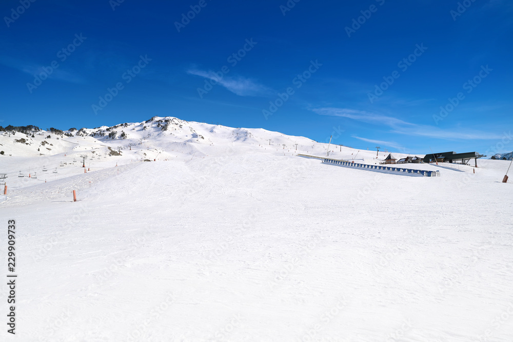Baqueira Beret in Lerida Catalonia ski spot resort in Aran Valley