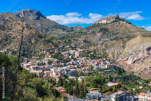 Taormina. Taormina has been main tourist destination in Sicily since the 19th century. Taormina, Sicily, Italy.