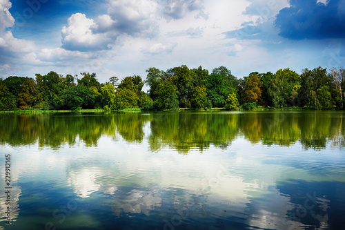 small lake in Lednice castle garden