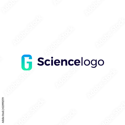 Science Vector Logo Letter G With Measuring Glass