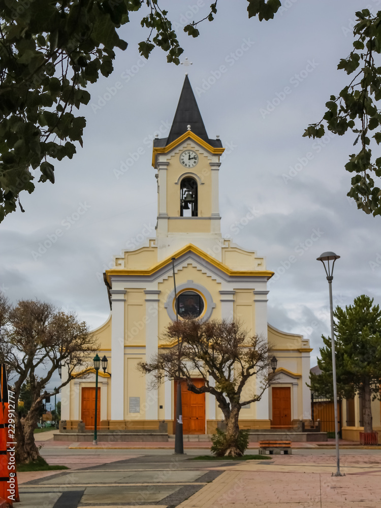 Fototapeta premium Church in Puerto natales in south of Chile patagonia