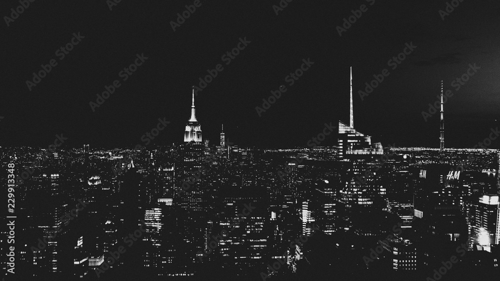 Manhattan Skyline Night