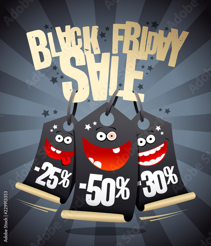 Crazy black friday sale poster design
