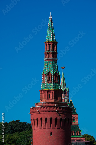 Fototapeta Naklejka Na Ścianę i Meble -  Moscow Kremlin Tower (Moskovskiy Kreml). Moscow, Russia