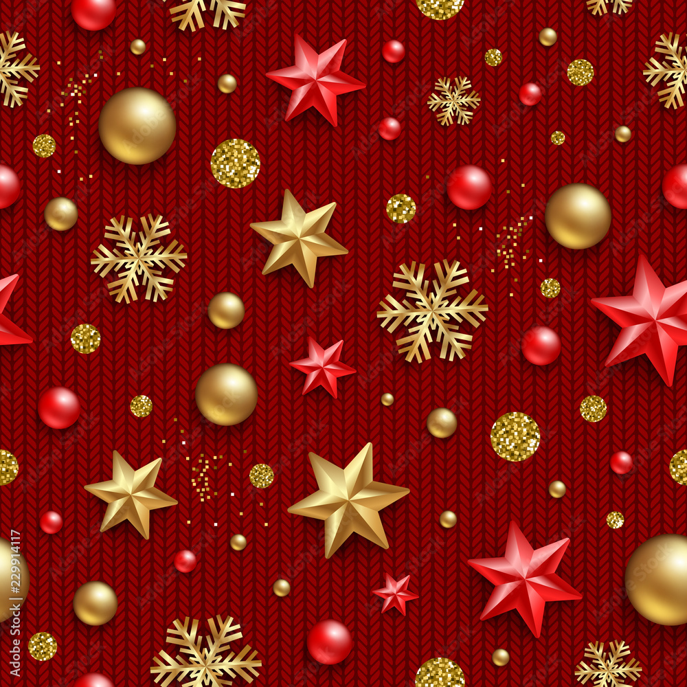 red and gold christmas pattern