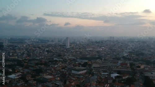 drone video aereo da cidade
