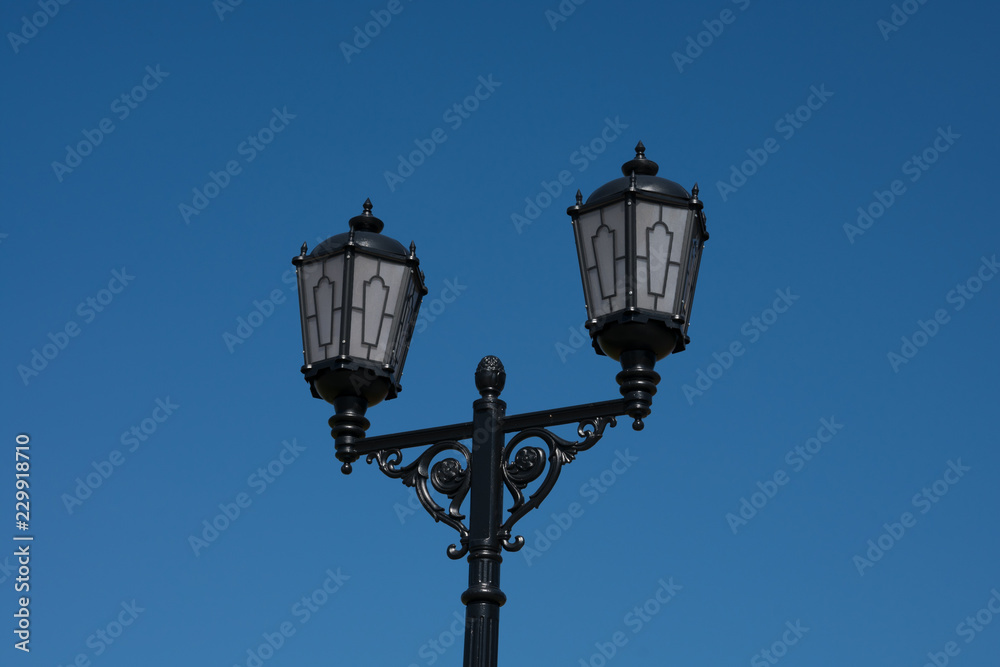 Old street lamp in Moscow, Russia