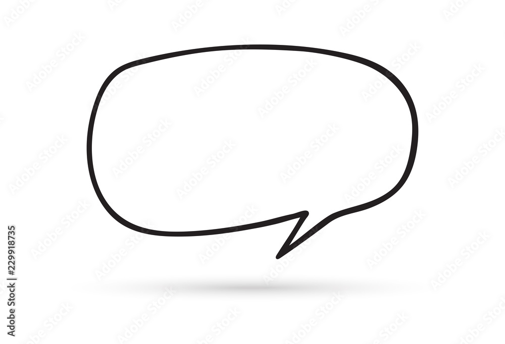 speech bubble cloud draw doodle brush sketch cartoon isolated on white background speech bubble cloud draw doodle brush sketch cartoon isolated on white background