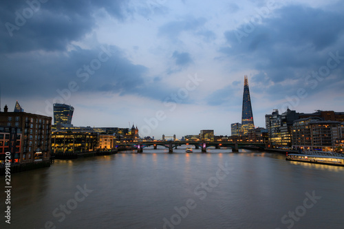 Abenddämmerung in London