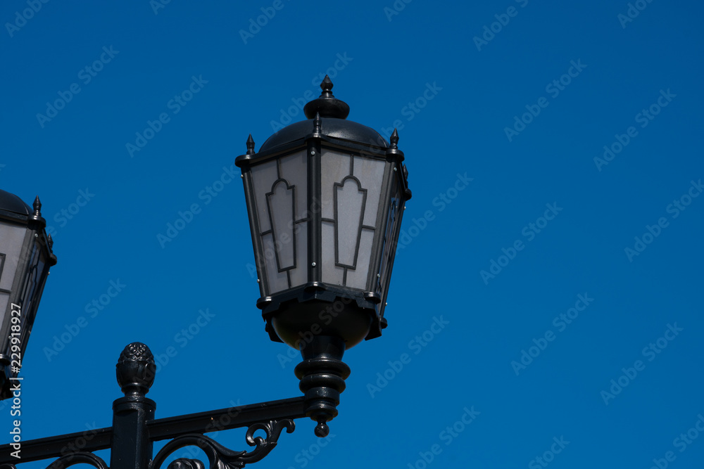Old street lamp in Moscow, Russia