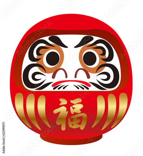 お正月素材　ダルマ