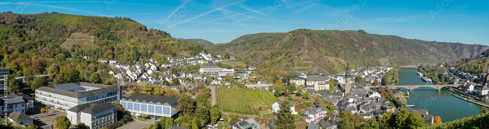 Panorama of the Town of Cochem on the River Moselle