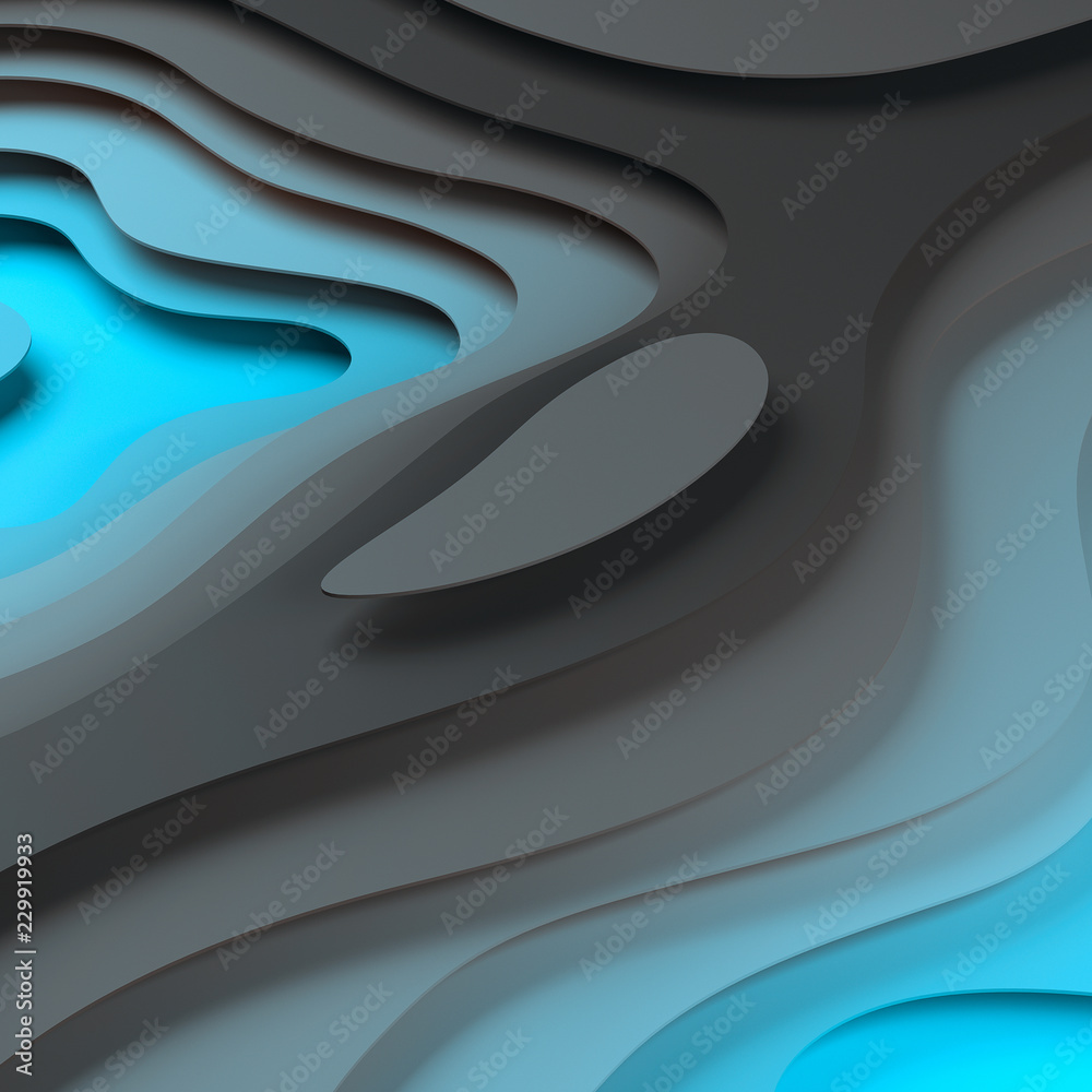 3D abstract background with paper cut shapes. Smooth shapes illustration. 3D abstract background with paper cut shapes. Smooth shapes illustration.