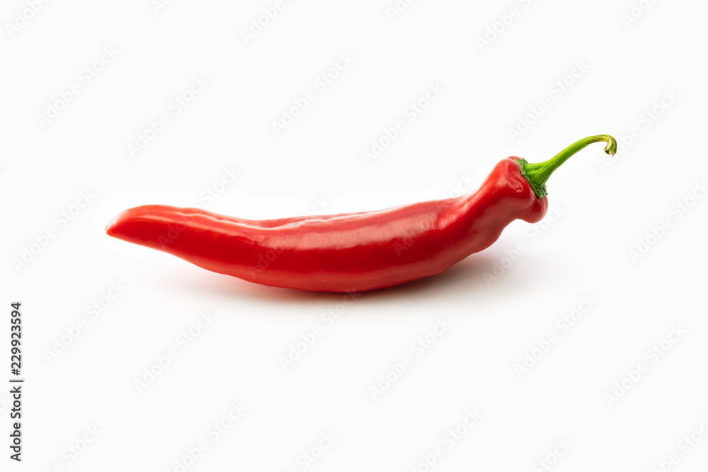 Fresh harvested sweet pointed peppers, isolated on white.Each are approx. 20cm in length. Fresh harvested sweet pointed peppers, isolated on white.Each are approx. 20cm in length.