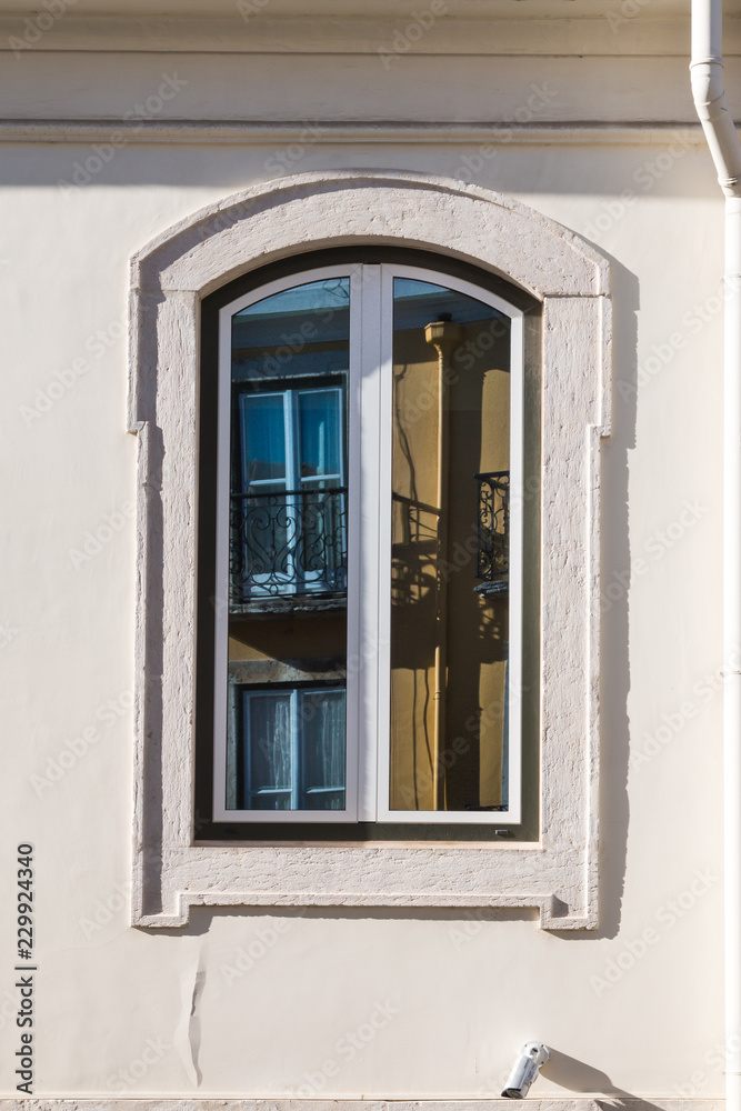 Window with a reflection, Lisbon, Portugal