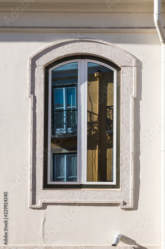 Window with a reflection, Lisbon, Portugal