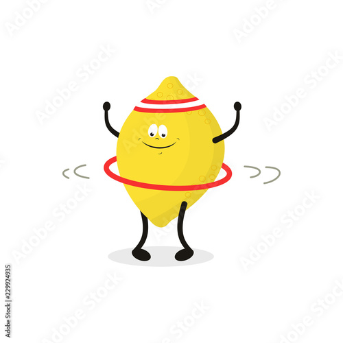 sported lemon on white