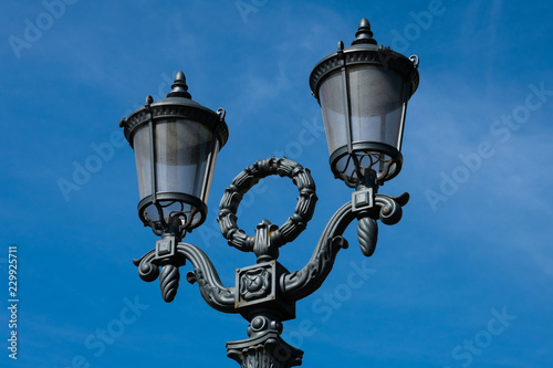 Old street lamp at Pushkin Square. Moscow, Russia