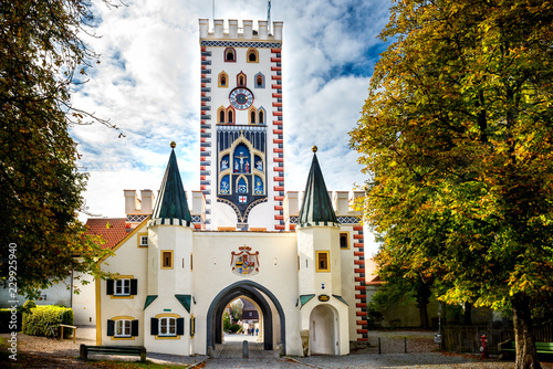 Landsberg am Lech - Bayertor, historic town gate. Bavaria, Germany.