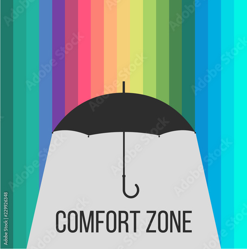 Komfortzone Symbol Flat Design Icon