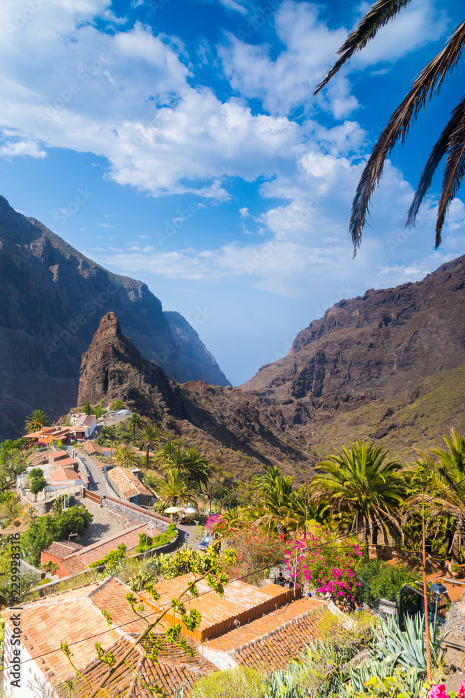 beautiful view of Masca Valley in Tenerife, Canary Islands, Spain Stock  Photo | Adobe Stock