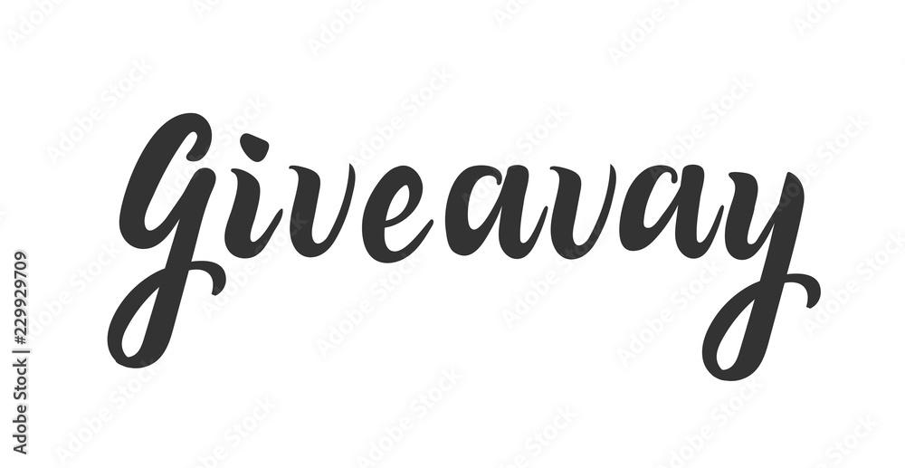 giveaway lettering for social media and blog. Give away giveaway lettering for social media and blog. Give away