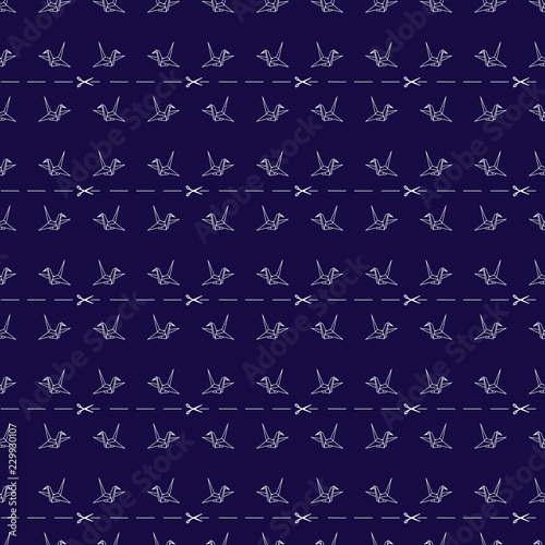 pattern with an origami crane