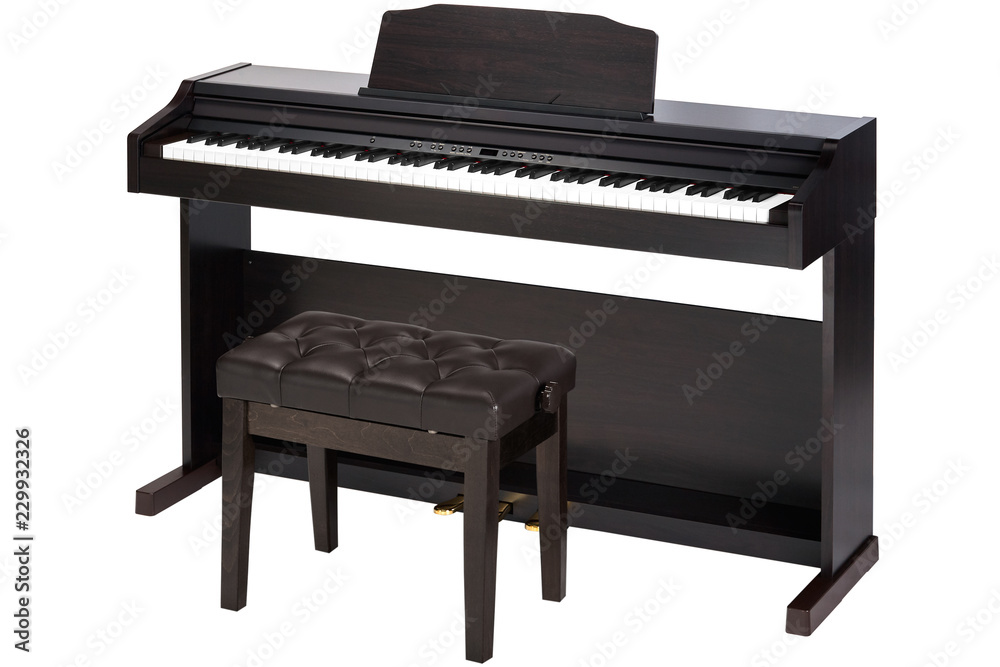 brown piano and banquet isolated brown piano and banquet isolated