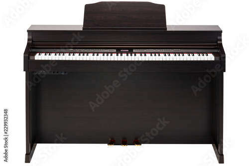 brown piano isolated photo
