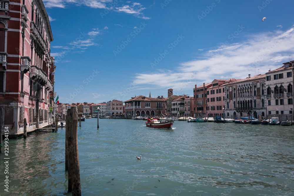 Venedig Impression Boote auf Wasser