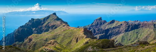 Aussicht über die Kanarischen Inseln von Teneriffa - Panorama
