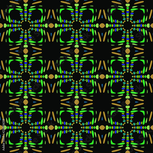 Seamless background pattern with a variety of multicolored lines.