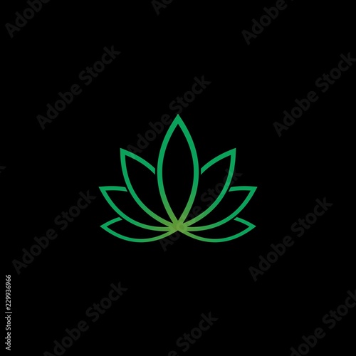 modern cannabis oil product dispensaries vector logo design