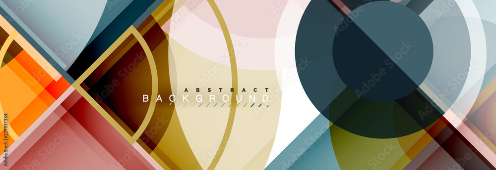 Obraz premium Abstract background bright circles geometric design