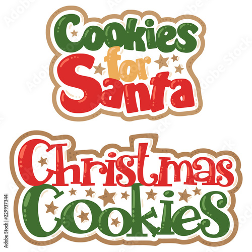 Vector Christmas Cookies for Santa Titles Christmas Illustrations