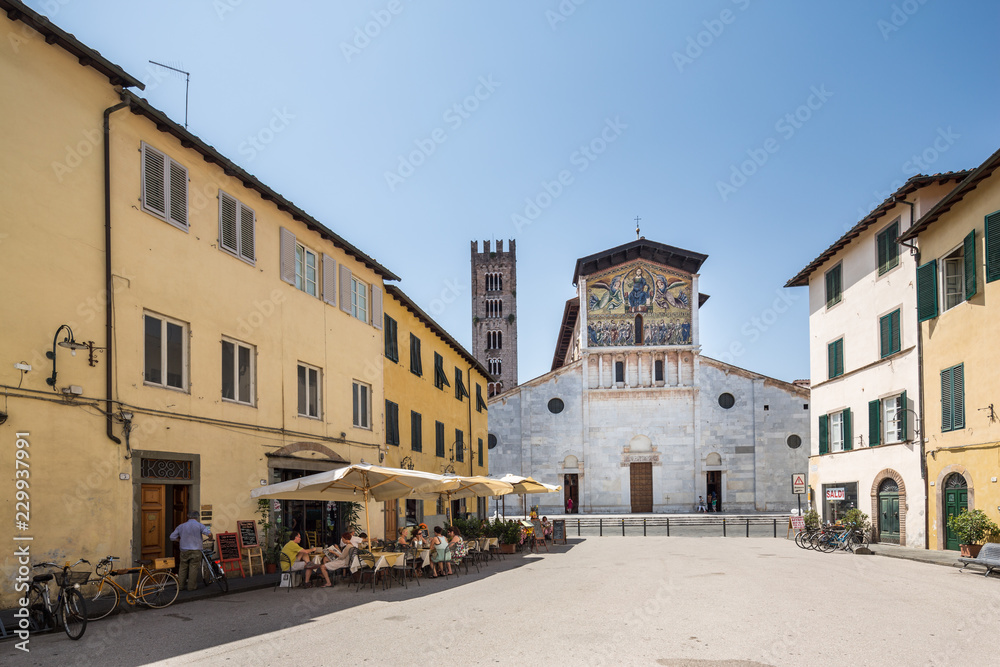 The Basilica of San Frediano is a Romanesque church in Lucca, Italy, situated on the Piazza San Frediano