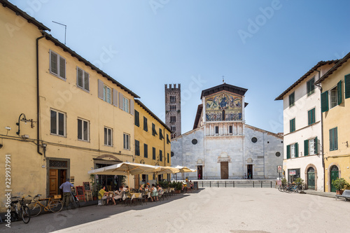 The Basilica of San Frediano is a Romanesque church in Lucca, Italy, situated on the Piazza San Frediano © Michael Evans