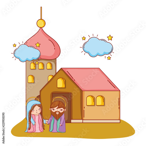 nativity christmas cartoon photo