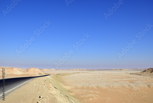 Road in Sahara desert  Egypt