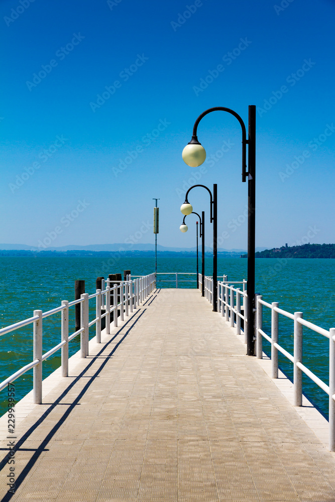 A Pier on the Trasimeno Lake, Italy