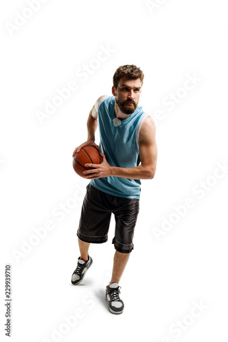 Basketball player running with ball