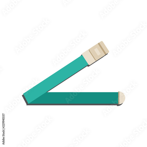 Emergency tourniquet icon - medical equipment for first aid in case of bleeding isolated on white background. Necessary tool for medicine chest in flat vector illustration for healthcare concept.