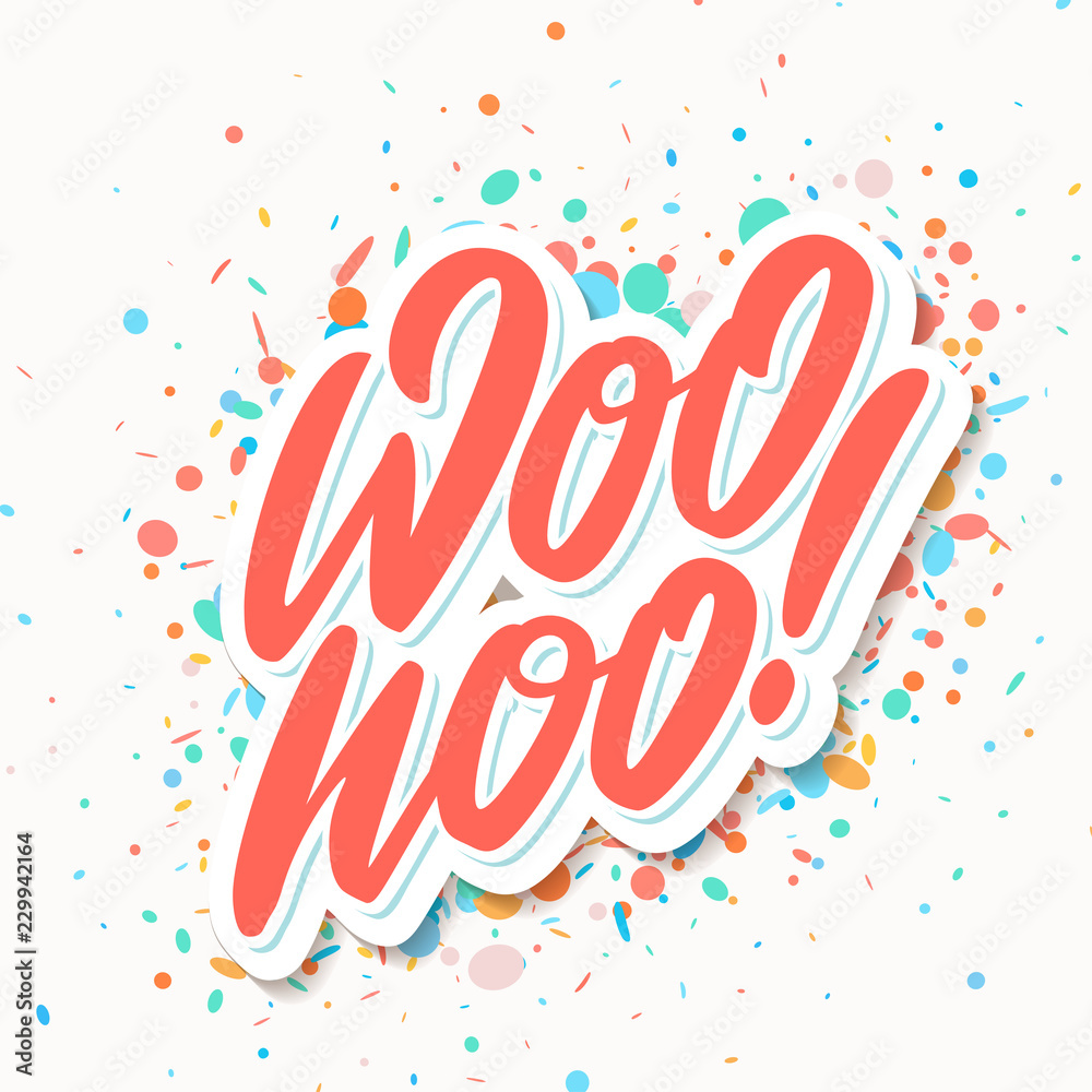 Woohoo. Vector lettering. Woohoo. Vector lettering.